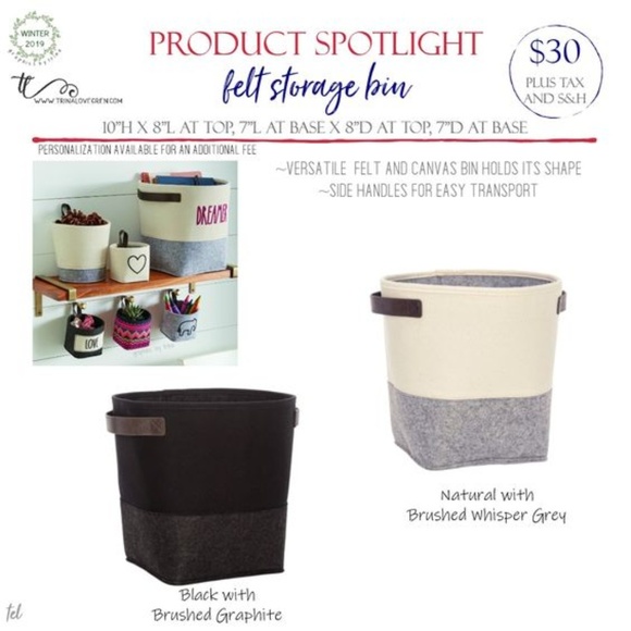 large felt storage tote thirty one